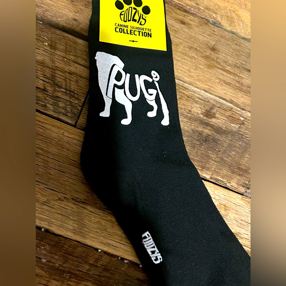NWT PUG FOOZYS CANINE COLLECTION EXCELLENT QUALITY SOCKS !